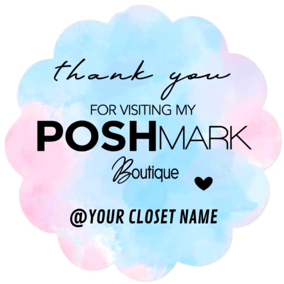 Custom Poshmark Closet Stickers | 2 Inch Round Thank You Labels – STICKERS NEW - Picture 16 of 16